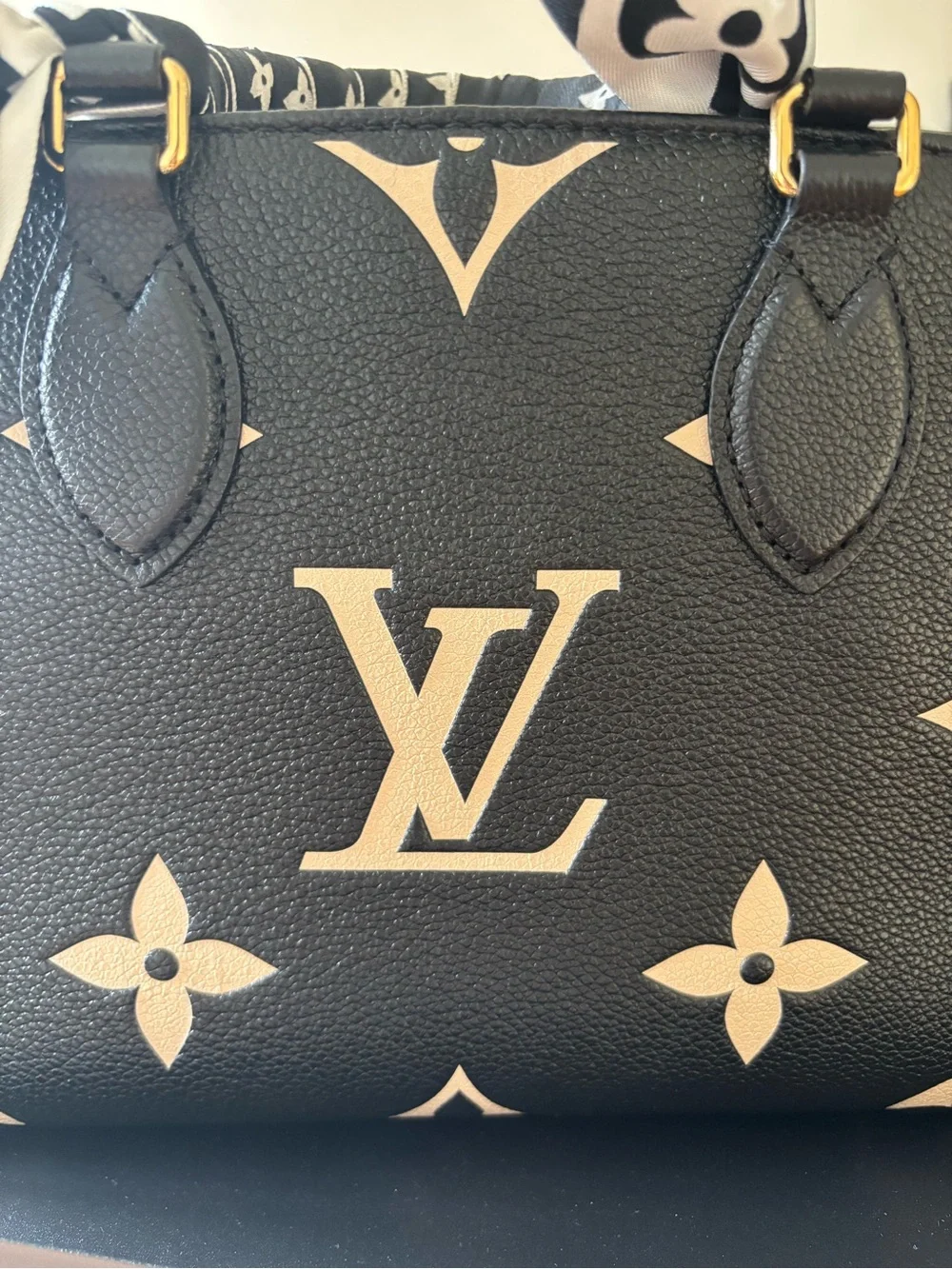 Louis Vuitton, OnTheGo, PM, Bicolour Monogram Empreinte Black Leather.